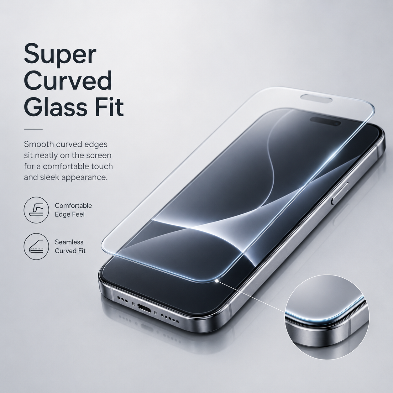 8K Borderless HD Clear Screen Protector for Apple iPhone 17 Pro Max