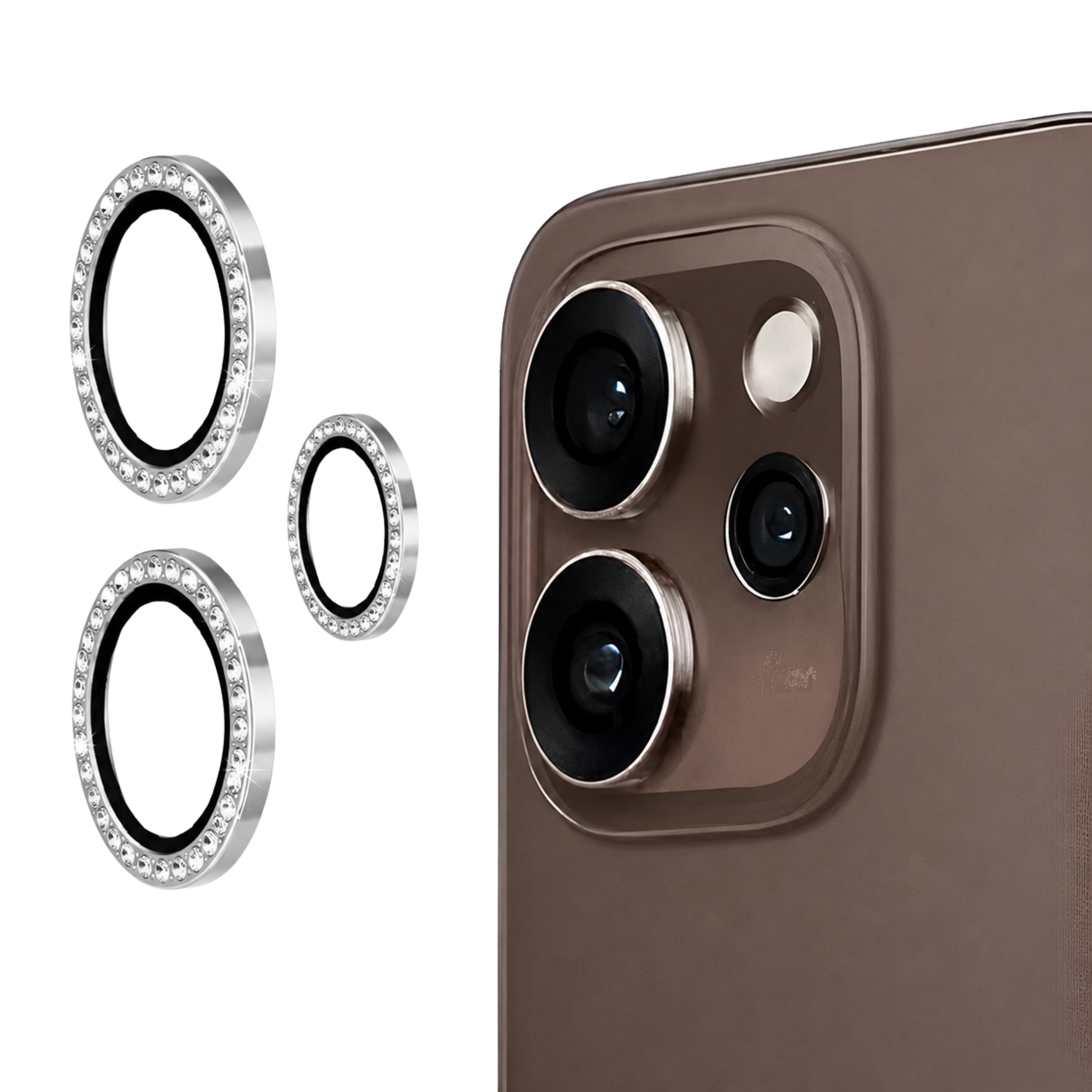 Premium Diamond Camera Lens Protector Ring For Oppo Reno 15 Pro