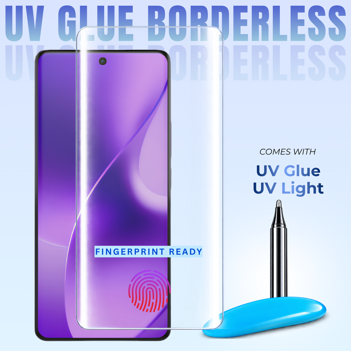 Clear Borderless UV Tempered Glass  for Realme 15