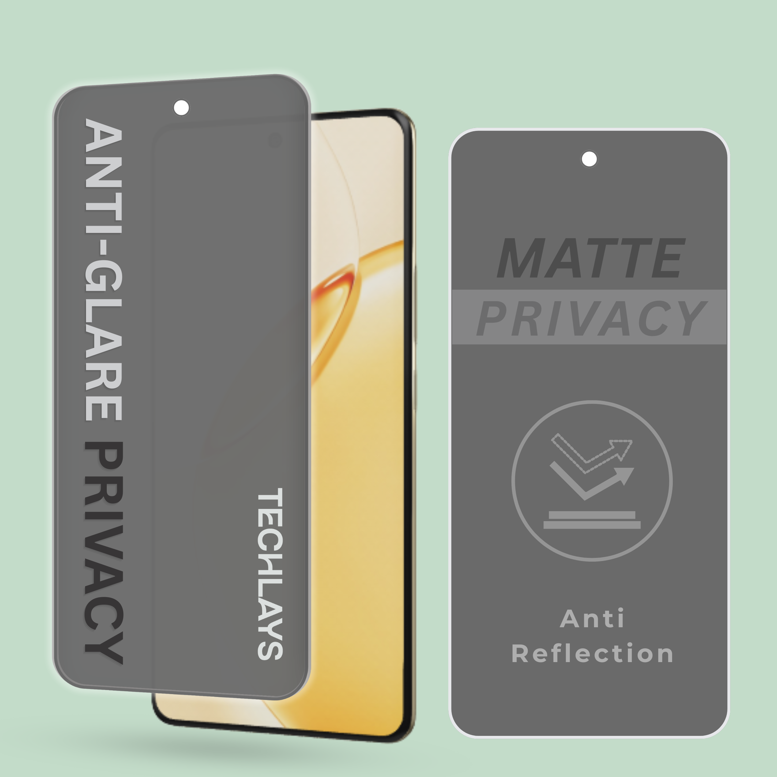 Matte Privacy Tempered Glass Screen Protector For Realme Narzo 10