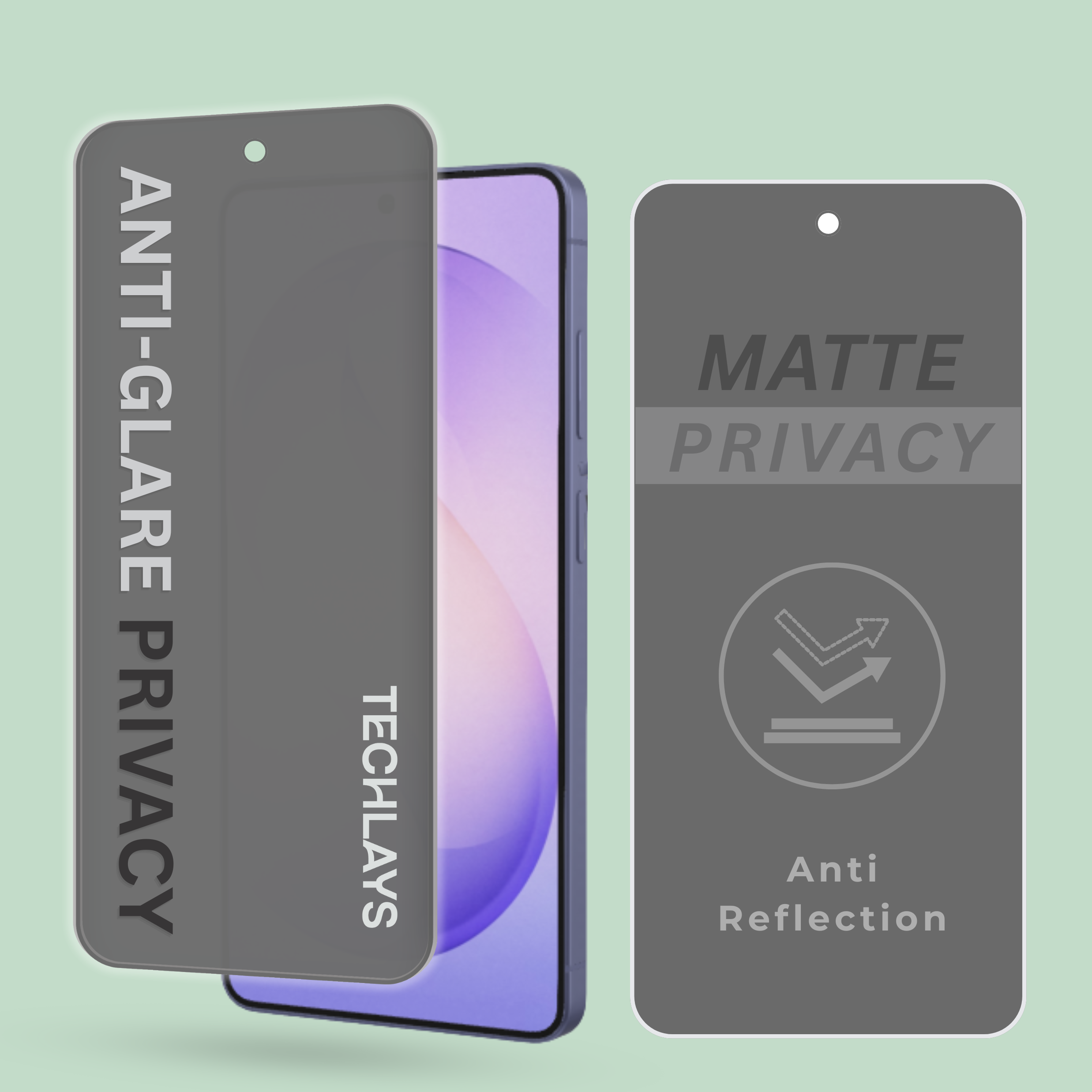 Matte Privacy Tempered Glass Screen Protector For Samsung A30S