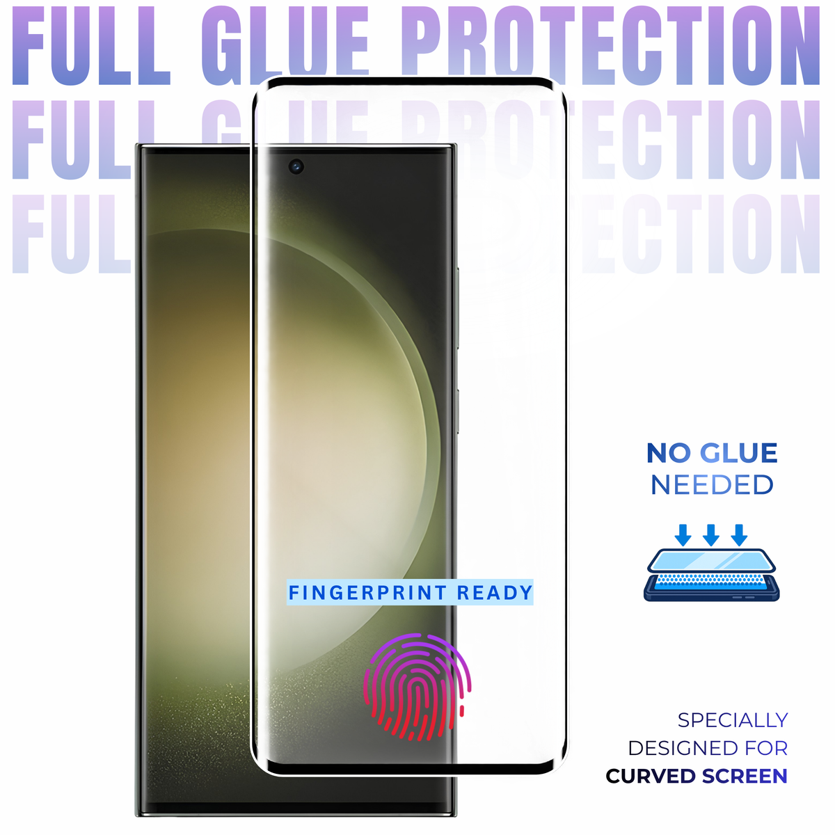 Edge Fusion Full Glue Glass for Samsung Galaxy S23 Ultra