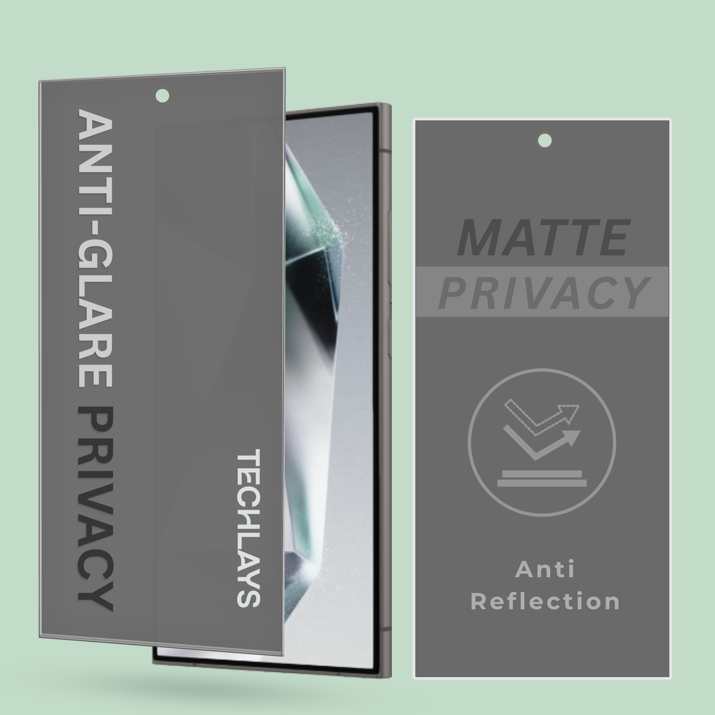 Matte Privacy Tempered Glass Screen Protector For Samsung S24 Ultra