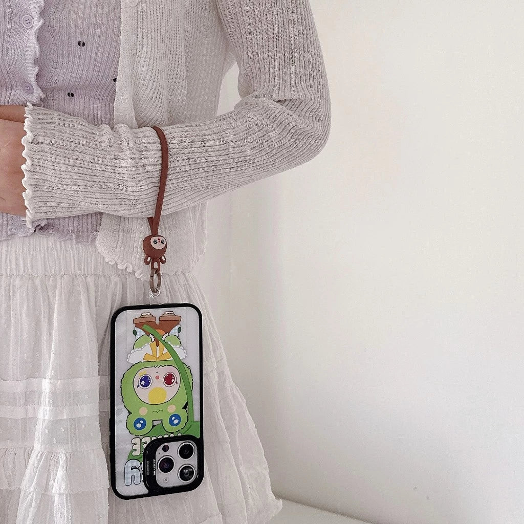 Cute Animal Phone Charm with Silicone Wrist Strap