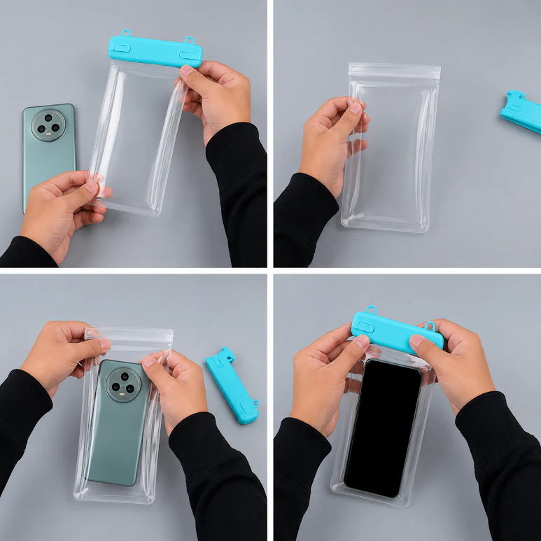 Universal Waterproof Mobile Pouch with Adjustable Neck Strap – Clear Touch-Friendly Phone Bag(ASSORTED)