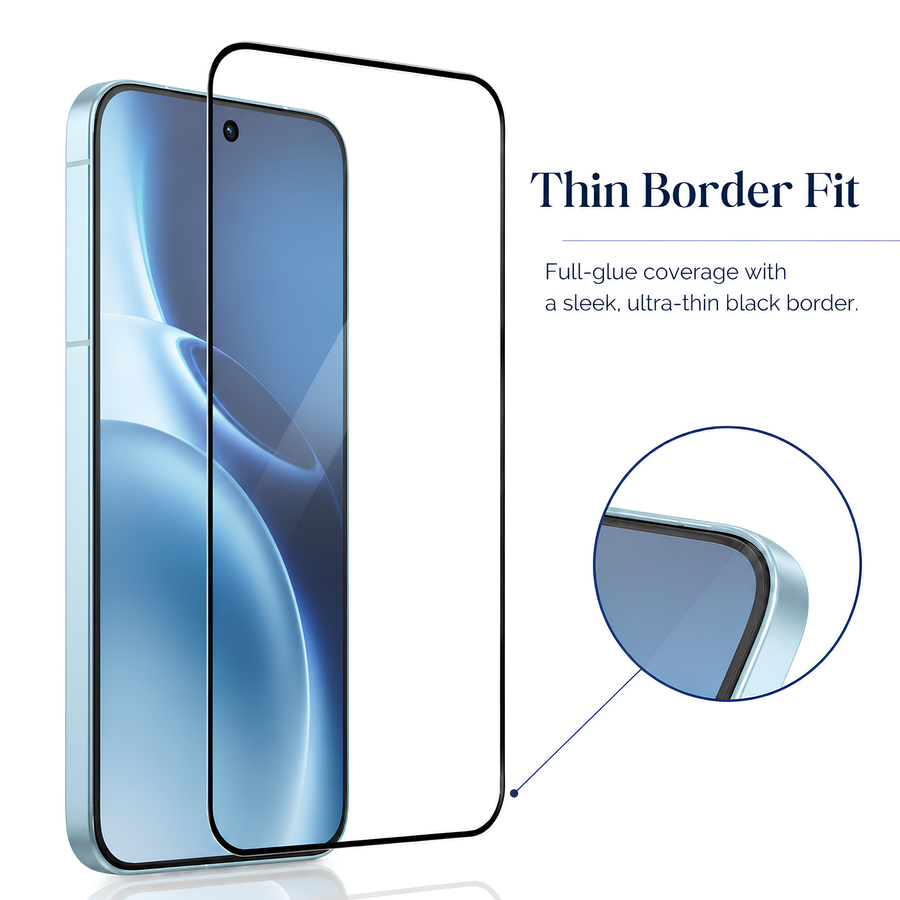0.18mm Slim Ultrasonic Tempered Glass Screen Protector For Vivo X300FE