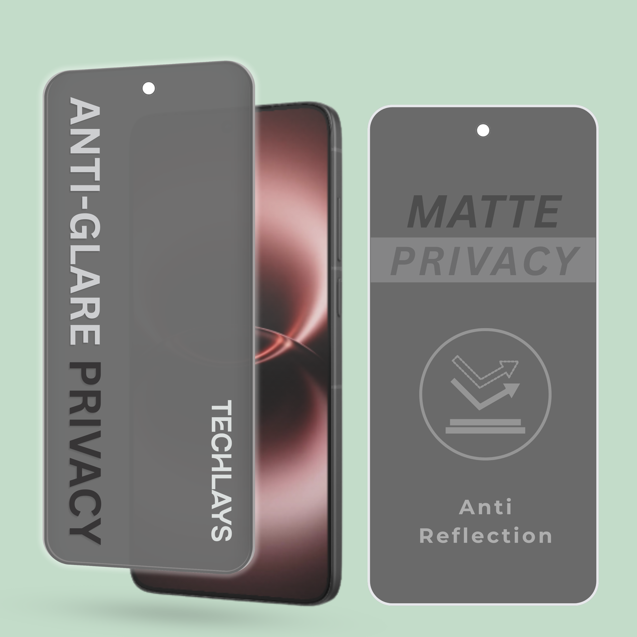 Matte Privacy Tempered Glass Screen Protector For Vivo Z6X