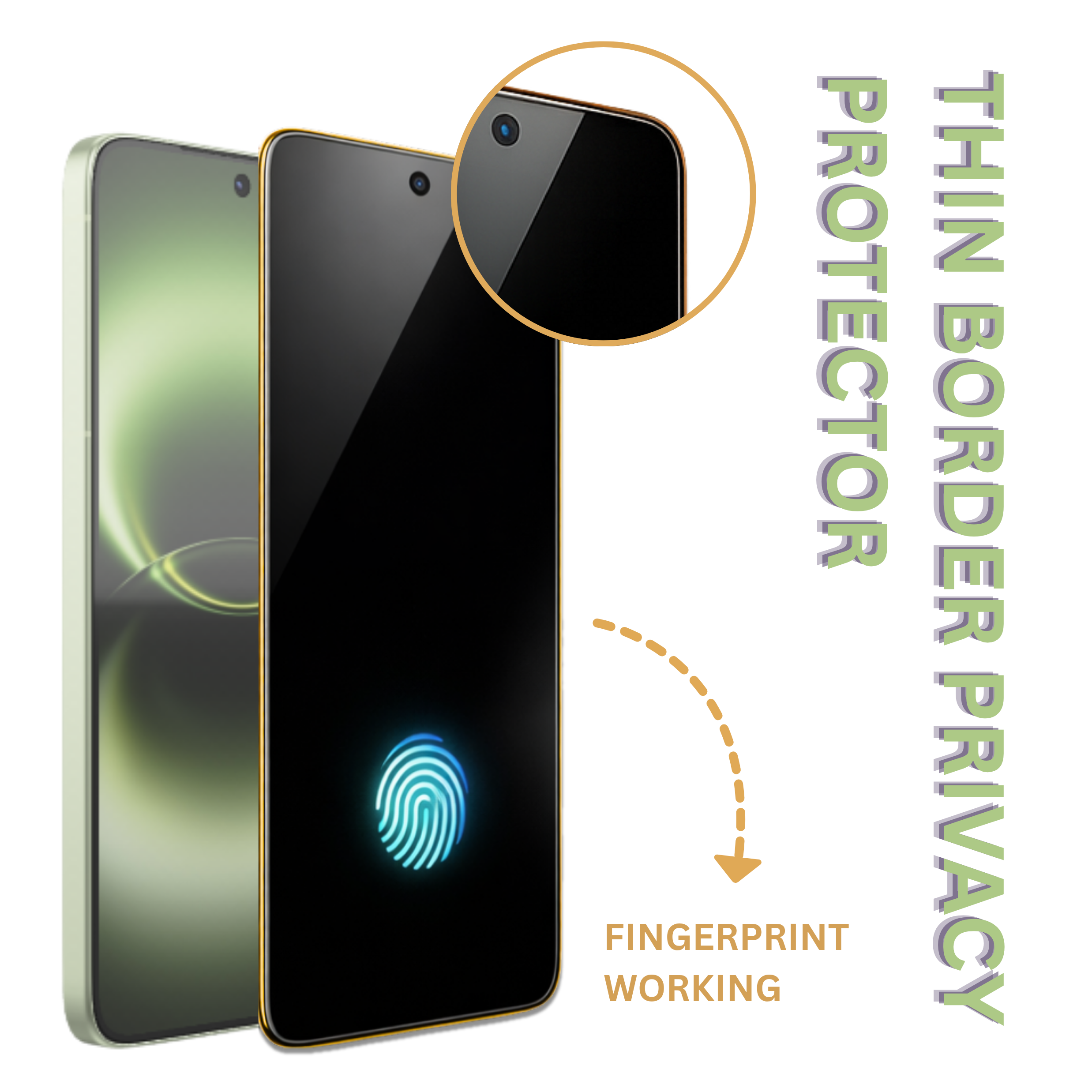 O-Sence Anti-Spy Privacy Glass Fingerprint Working Fingerprint Working for Oppo Find X9 Pro